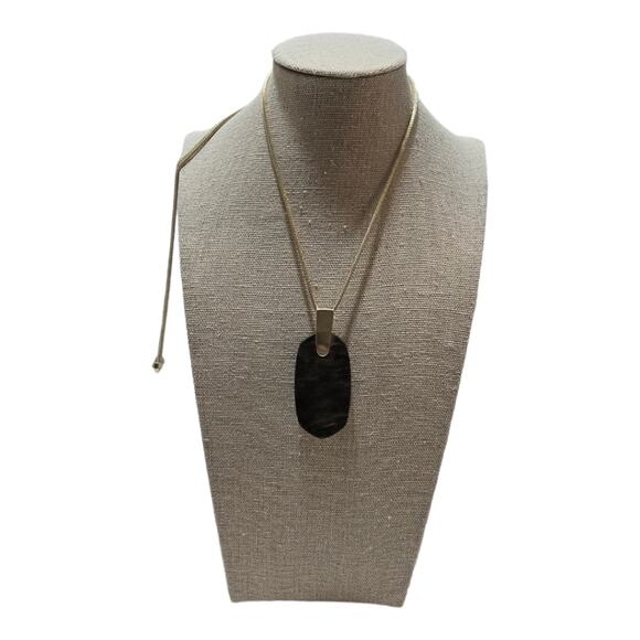 Kendra Scott Inez Adjustable Necklace in Sage Mica? And Gold - Picture 5 of 8